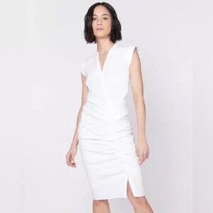 Veronica Beard Ruched Shirtdress, Size 0, $445